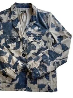 J. Crew Women's Brown and Black Floral Military Jacket